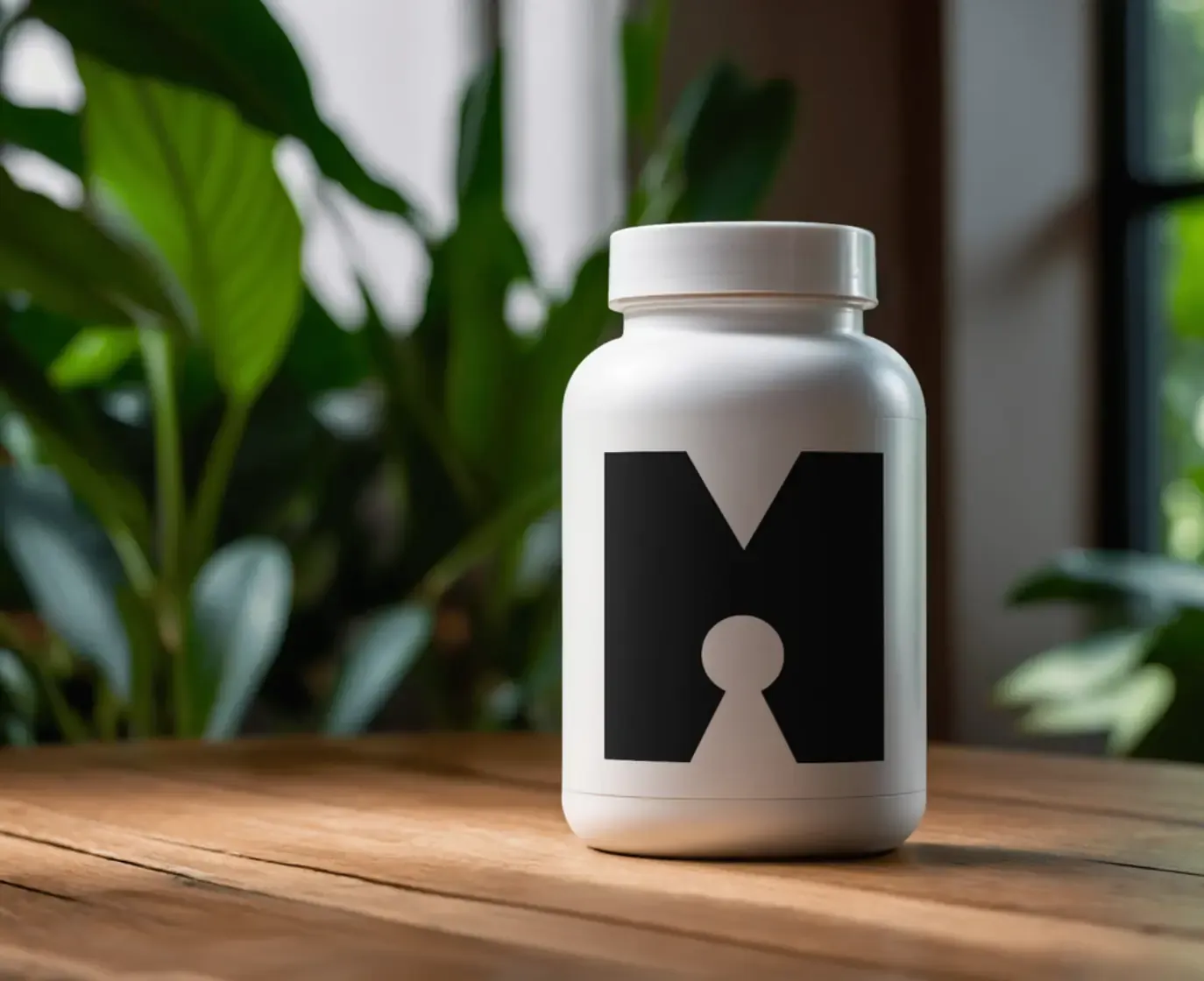 White jar with the keyhole M mark
